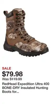 Cabela's RedHead Expedition Ultra 400 BONE-DRY Insulated Hunting Boots for Men - TrueTimber Prairie - 8M offer