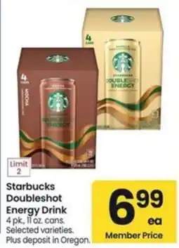 Safeway Starbucks Doubleshot Energy Drink offer