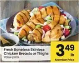 Safeway Fresh Boneless Skinless Chicken Breasts or Thighs offer