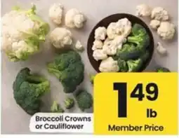 Safeway Broccoli Crowns or Cauliflower offer