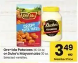 Safeway Ore-ida Potatoes or Duke's Mayonnaise offer