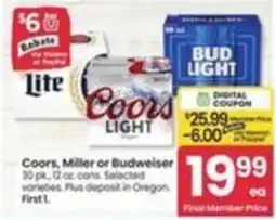 Safeway Coors, Miller or Budweiser offer