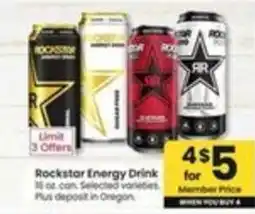 Safeway Rockstar Energy Drink offer