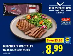 Lidl Butcher's Specialty fresh beef skirt steak offer