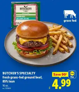Lidl Butcher's specialty fresh grass-fed ground beef offer