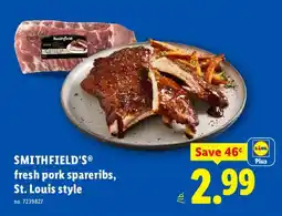 Lidl Smithfield's fresh pork spareribs, St. Louis style offer