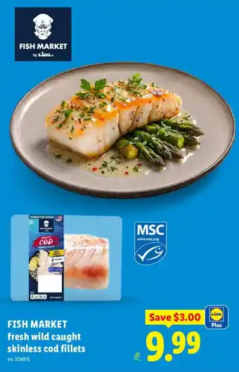 Fish Market fresh wild caught skinless cod fillets