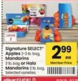 Safeway Signature SELECT Apples or Mandarins offer