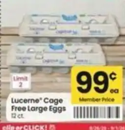 Safeway Lucerne Cage Free Large Eggs offer