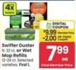 Safeway Swiffer Duster or Wet Mop Refills offer