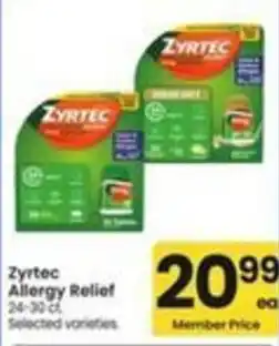 Safeway Zyrtec Allergy Relief offer