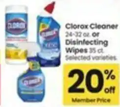 Safeway Clorox Cleaner or Disinfecting Wipes offer