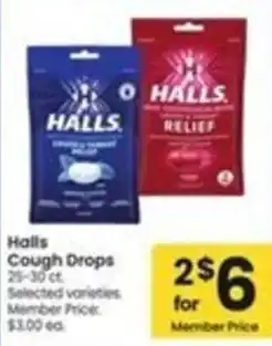Safeway Halls Cough Drops offer