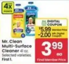 Safeway Mr. Clean Multi-Surface Cleaner offer