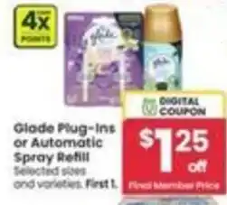 Safeway Glade Plug-Ins or Automatic Spray Refill offer