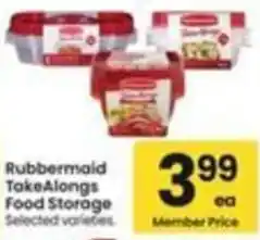 Safeway Rubbermaid takealongs food storage offer