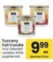 Safeway Tuscany fall candle offer