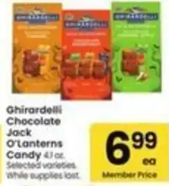 Safeway Ghirardelli Chocolate Jack O'Lanterns Candy offer