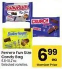 Safeway Ferrero Fun Size Candy Bag offer