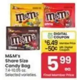 Safeway M&M's Share Size Candy Bag offer