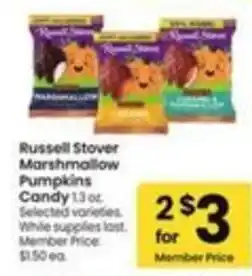 Safeway Russell Stover marshmallow pumpkins candy offer