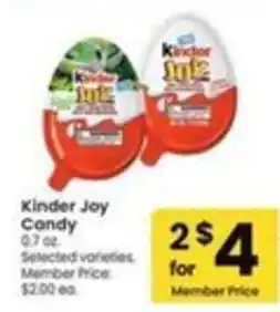 Safeway Kinder Joy Candy offer
