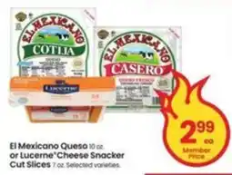Safeway El Mexicano Queso or Lucerne Cheese Snacker offer