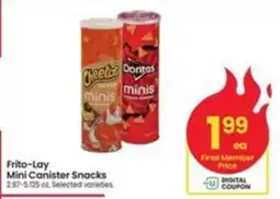 Safeway Frito-Lay Mini Canister Snacks offer
