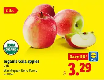 Lidl Plus organic Gala apples