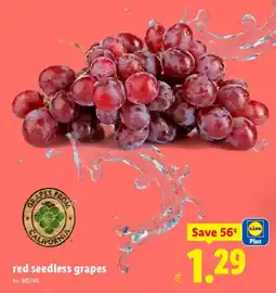 Lidl red seedless grapes offer