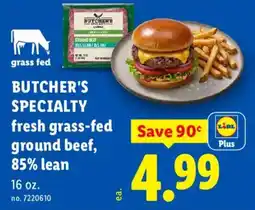 Lidl Butcher's specialty fresh grass-fed ground beef offer