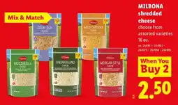 Lidl Milbona shredded cheese offer