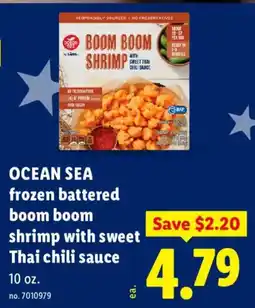 Lidl Ocean sea frozen battered boom boom shrimp with sweet Thai chili sauce offer