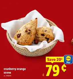 Lidl Lidl Plus cranberry orange scone offer