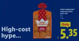 Lidl King's Hawaiian original Hawaiian sweet rolls offer