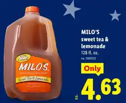 Lidl Milo's sweet tea & lemonade offer