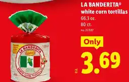Lidl La Banderita white corn tortillas offer