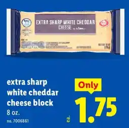 Lidl Lidl extra sharp white cheddar cheese block offer