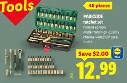 Lidl Parkside ratchet set offer