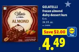 Lidl Gelatelli frozen almond dairy dessert bars offer