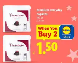 Lidl Lidl plus premium everyday napkins offer