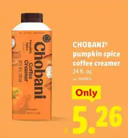 Lidl Chobani pumpkin spice coffee creamer offer