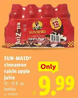 Lidl Sun-maid cinnamon raisin apple juice offer