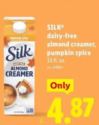 Lidl Silk dairy-free almond creamer offer