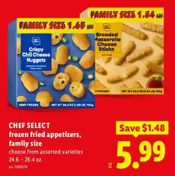 Lidl Chef select frozen fried appetizers, family size offer