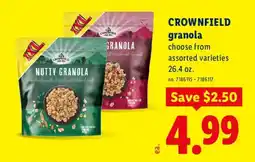 Lidl Crownfield granola offer