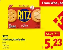 Lidl Ritz crackers offer