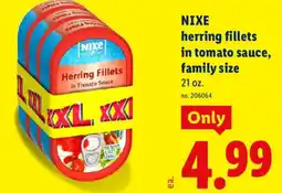 Lidl Nixe herring fillets in tomato sauce offer