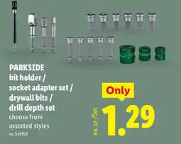 Lidl Parkside bit holder / socket adapter set / drywall bits / drill depth set offer