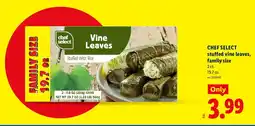 Lidl Chef select stuffed vine leaves offer